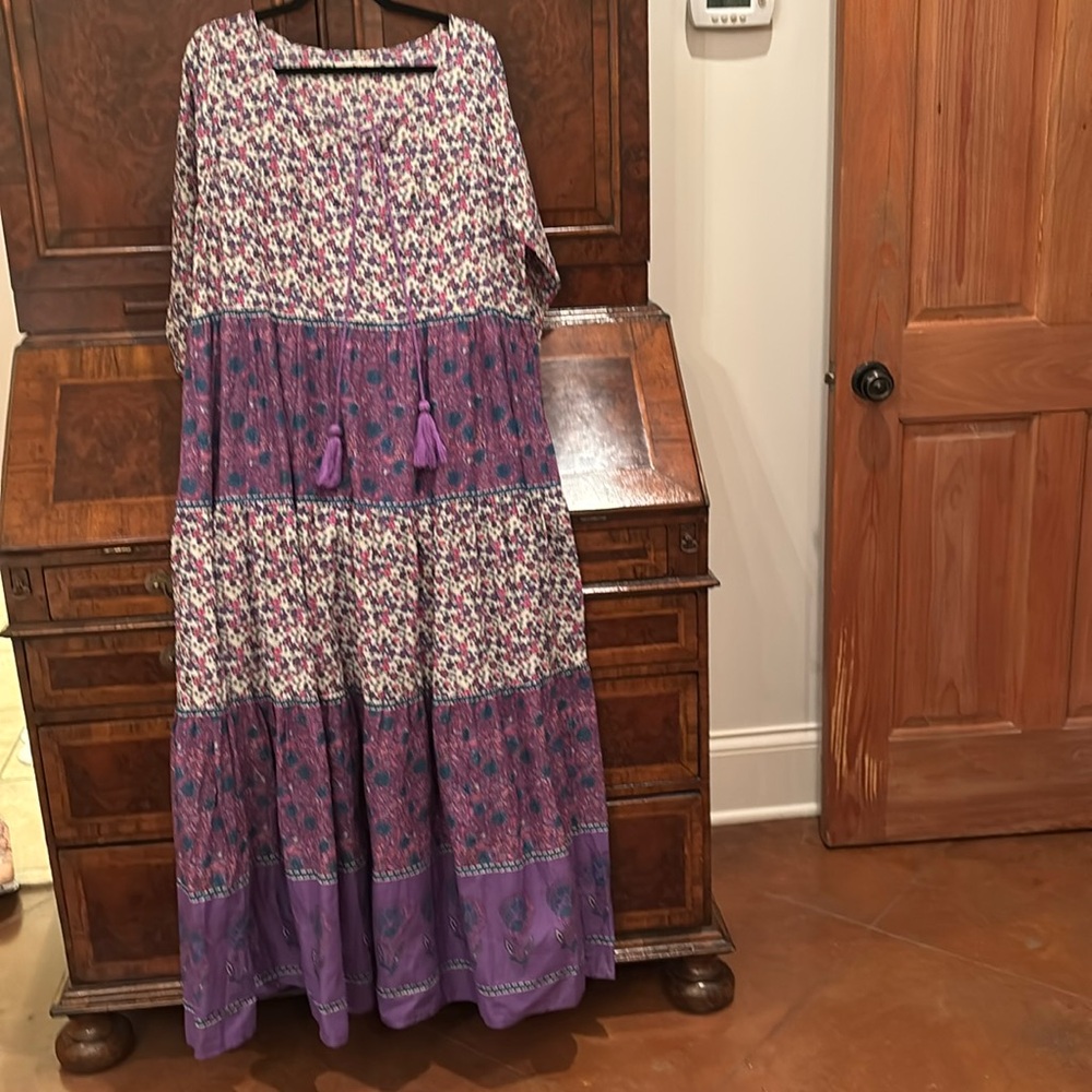 NATURAL LIFE Lavender & Purple Tiered Maxi Dress